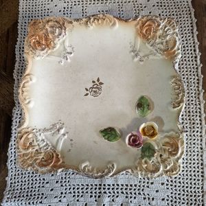 Vintage 'Chase' Japan Dessert Cake Stand & Matching 4 Section Candy Dish